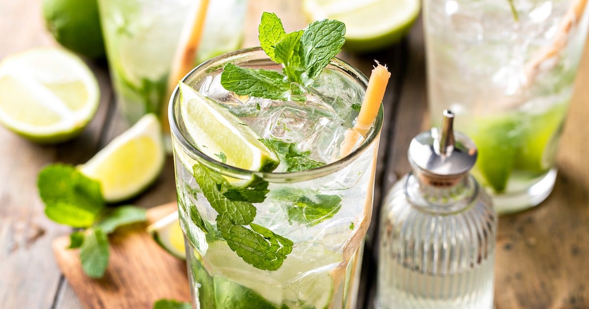 The Secret to a Perfect Mojito: Mint-Lime Syrup & White Rum